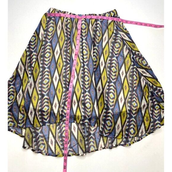 Womens BOBEAU Multicolor Pull On Elastic Waist High Low Skirt sz Medium - Picture 4 of 6